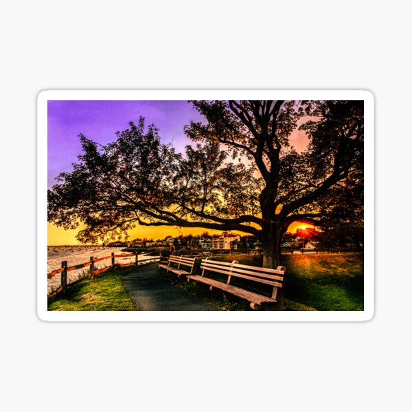 Sunset at Marblehead, MA Sticker