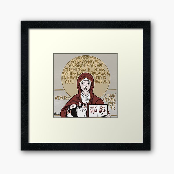 Vista previa del artículo con la obra «Juliana de Norwich (1343-1416), ancla», diseñado y vendido por LansingCreative.