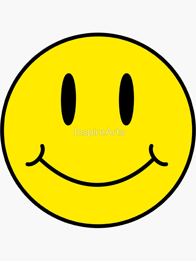 Smiley Face Sticker for Sale by InspireArts