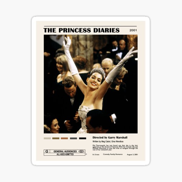 Movie Princess Summary Design Poster Sticker