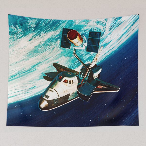 Item preview, Space Shuttle delivering a telescope into orbit. 1976 Concept Art designed and sold by arthook.