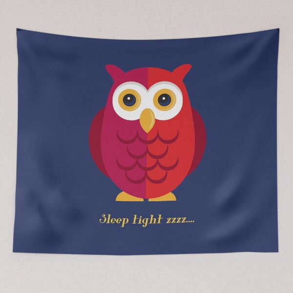 Item preview, Cute Owl - Sleep Tight - Nursery Bedroom Art Decor designed and sold by elliebart.