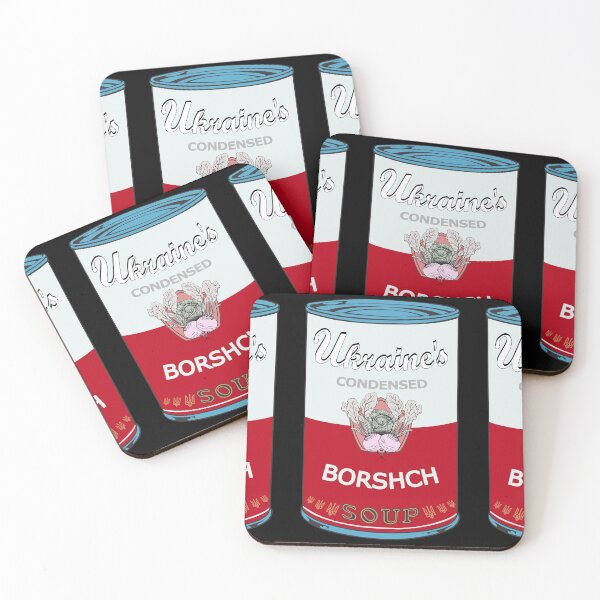 Item preview, Ukraine Warhol soups - Borscht Pop Art (on black) designed and sold by Groenendijk.