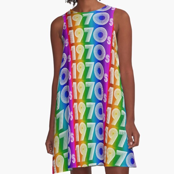 Item preview, Rainbow Pride 1970s Retro Disco Font  designed and sold by Deborah Camp.