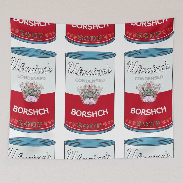 Item preview, Ukraine Warhol soups - Borscht Pop Art (on white) designed and sold by Groenendijk.