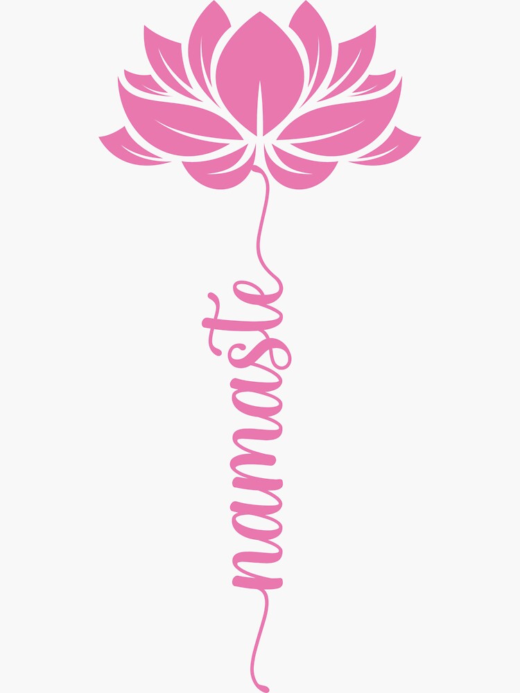 Namaste Lotus Flower Yoga Sticker - U.S. Custom Stickers