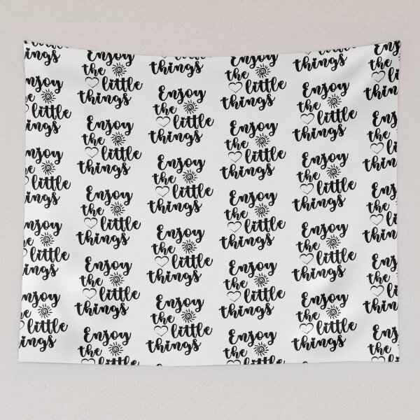 Item preview, Enjoy the little things quote in black font designed and sold by NerdnGeekshop.