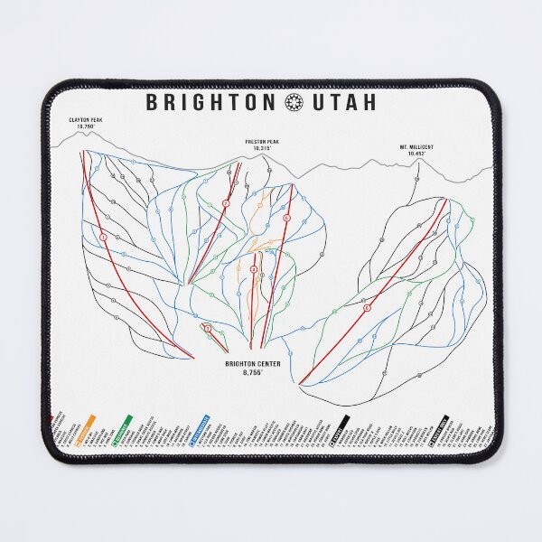 Item preview, Ski at Brighton Trail Map designed and sold by heimart.