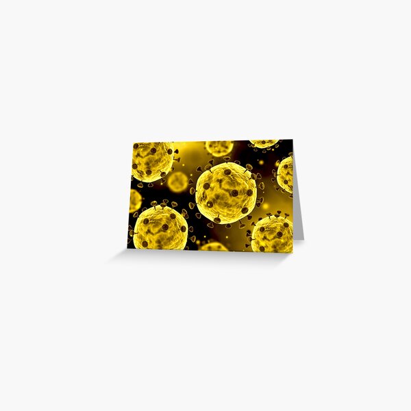 Microscopic view of coronavirus. Greeting Card
