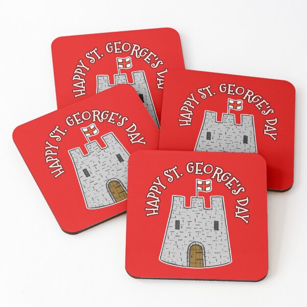 Item preview, Happy St Georges Day Castle England Flag designed and sold by doodlerob.