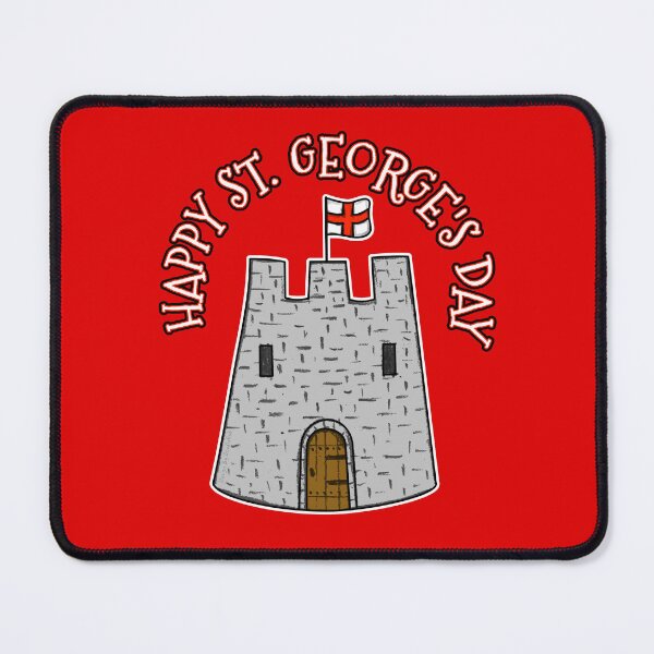 Item preview, Happy St Georges Day Castle England Flag designed and sold by doodlerob.
