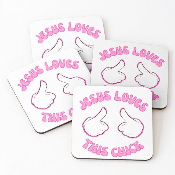 Item preview, Funny Jesus loves this chick, pointing thumbs designed and sold by Emily Roberts.