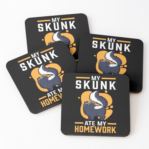Item preview, Skunk doing homework eaten skunk badger designed and sold by madgrfx.