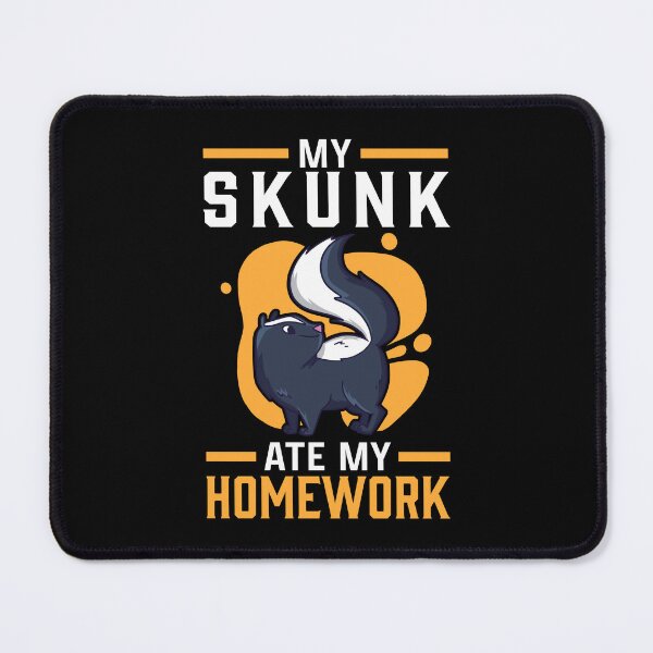 Item preview, Skunk doing homework eaten skunk badger designed and sold by madgrfx.