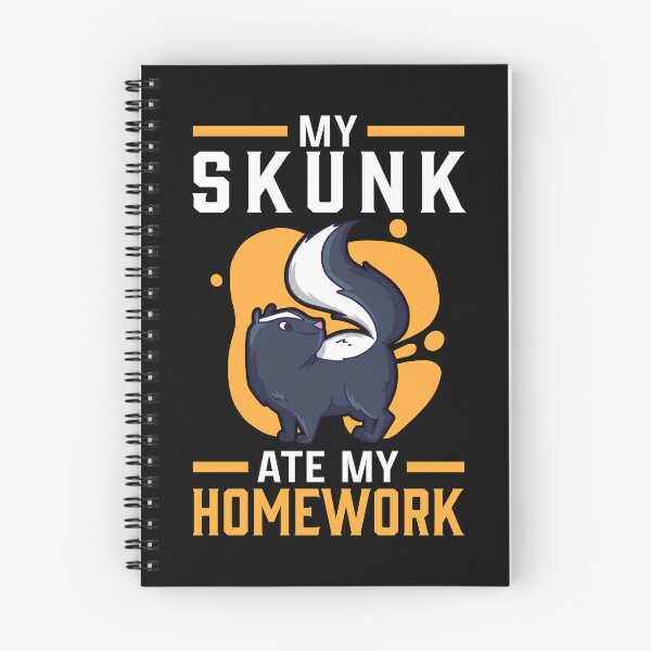 Item preview, Skunk doing homework eaten skunk badger designed and sold by madgrfx.