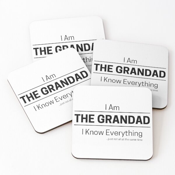 Item preview, Funny Grandfather Knows Everything Quote Saying, I Am The Grandad, I Know Everything, Walking Encyclopedia, Trivia God, Black Text designed and sold by hjsmith.