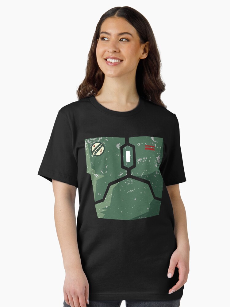 Imagen 1 de 7, Camiseta esencial con la obra Armadura de cazarrecompensas (dañada), diseñada y vendida por ModernJustice.