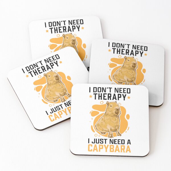 Item preview, Capybaras are my therapy capybara designed and sold by madgrfx.