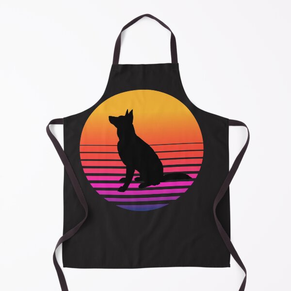 Item preview, . An alsatian vintage sunset design. A colourful sunset design for german shepherd lovers everywhere.  Retro Alsatian with bright coloured design. designed and sold by Doggymadness.