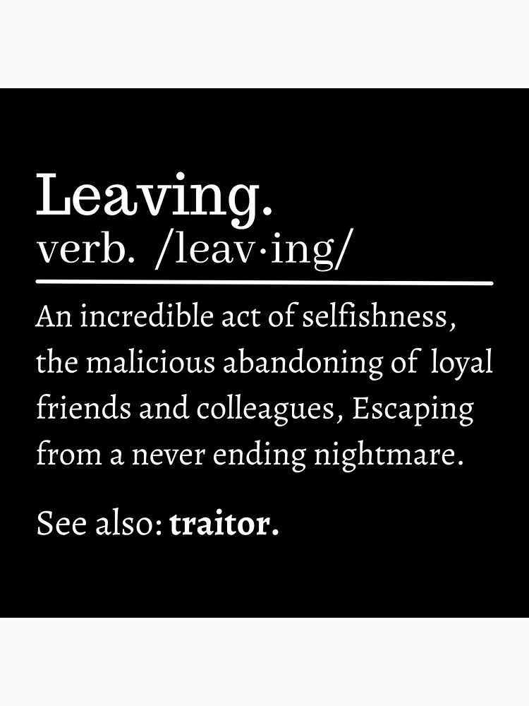 Traitor Definition Print at Home Leavingcard Digital Download 