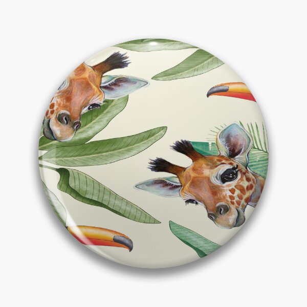 Item preview, Giraffe With Banana Leaves Pattern designed and sold by virillanissa.