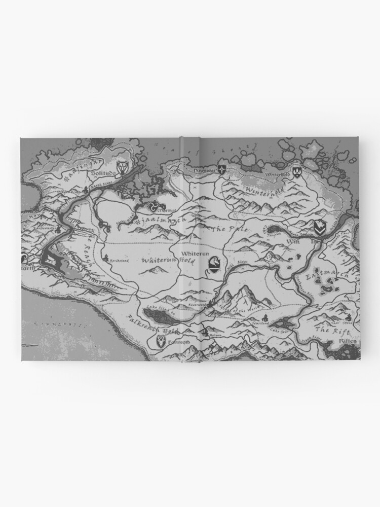 Aged Scrolls Fantasy Map, Vector Minimalist Ancient RPG DnD Tamriel Elder  ESO Online Summerset Spiral Notebook for Sale by SugaredTea