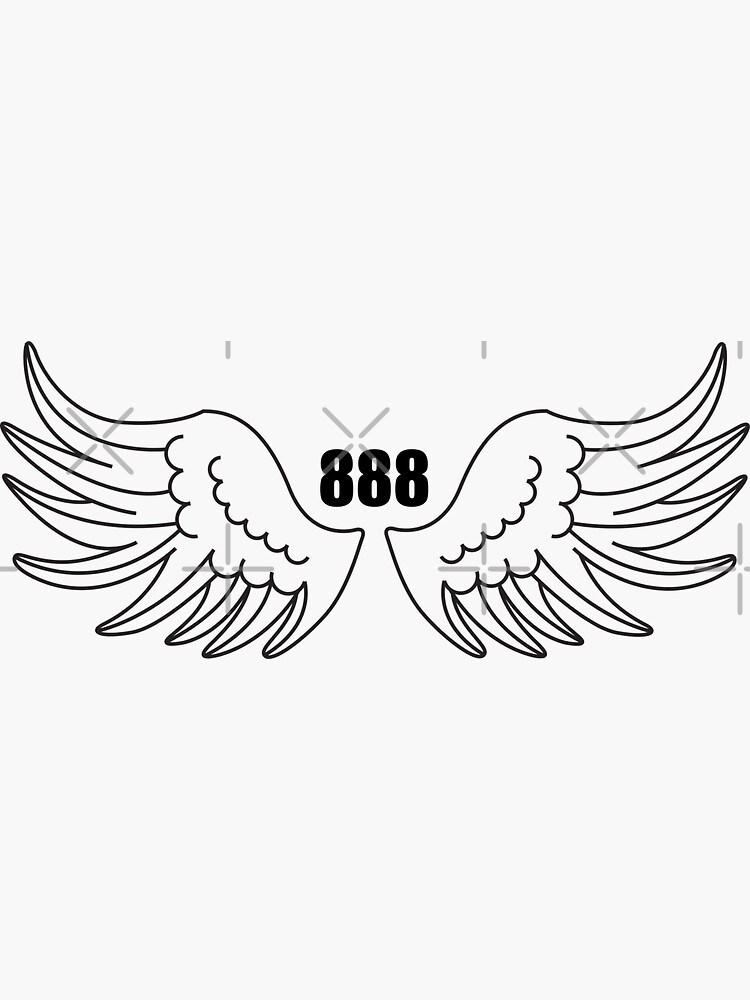 888 Angel Number Vinyl Decal - Balance Achievement Numerology - Die Cut  Sticker - Minglewood Trading