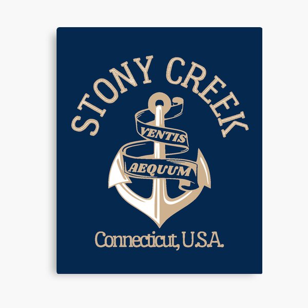Item preview, Retro Anchor Stony Creek Connecticut U.S., Tan Text- Vintage-Style Sailing / Nautical designed and sold by TimelessLocales.