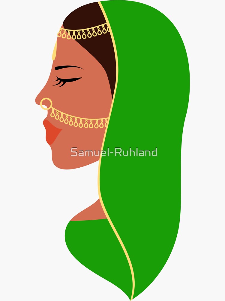 "Desi Lady Indian Girl Desi Girl" Sticker by SamuelRuhland Redbubble