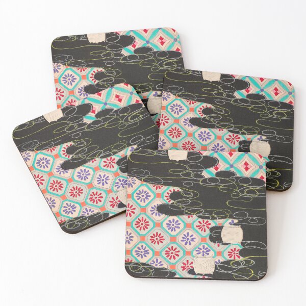 Item preview, Abstract Geometric Pattern Vintage Japanese Print designed and sold by VintageArchive.