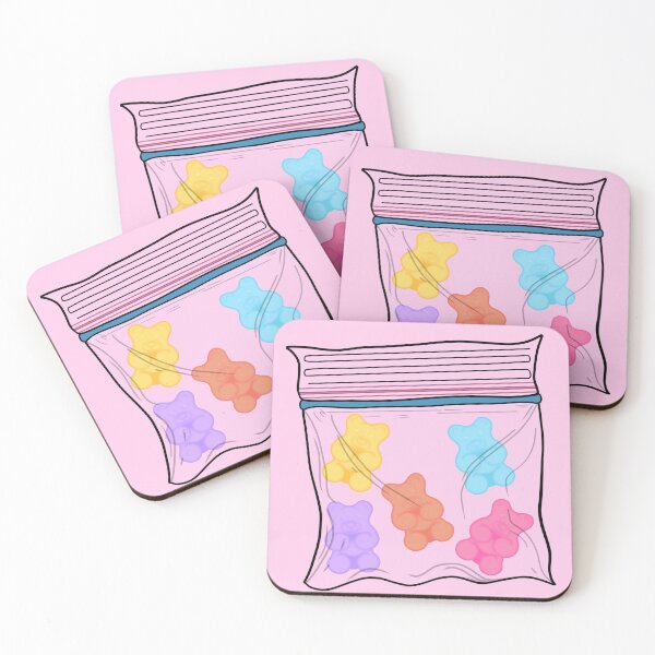 Item preview, Rainbow Gummy Bear Ziplock Plastic Bag designed and sold by hannahvira.