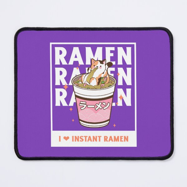 Item preview, Kawaii Cat Eating Ramen Japanese Noodles designed and sold by StudioTina.