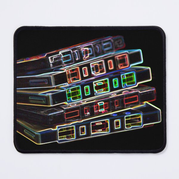 Item preview, Neon pop art retro audio cassettes in bright colors designed and sold by Your Happy Life.
