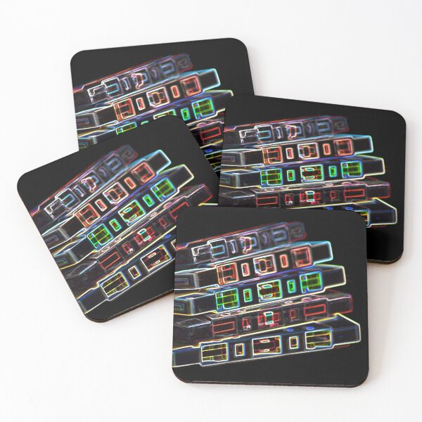 Item preview, Neon pop art retro audio cassettes in bright colors designed and sold by Your Happy Life.