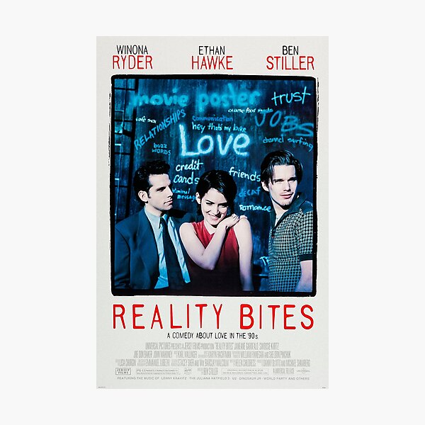 Reality bites poster Winona Ryder, Ethan Hawke 90s movie Photographic Print