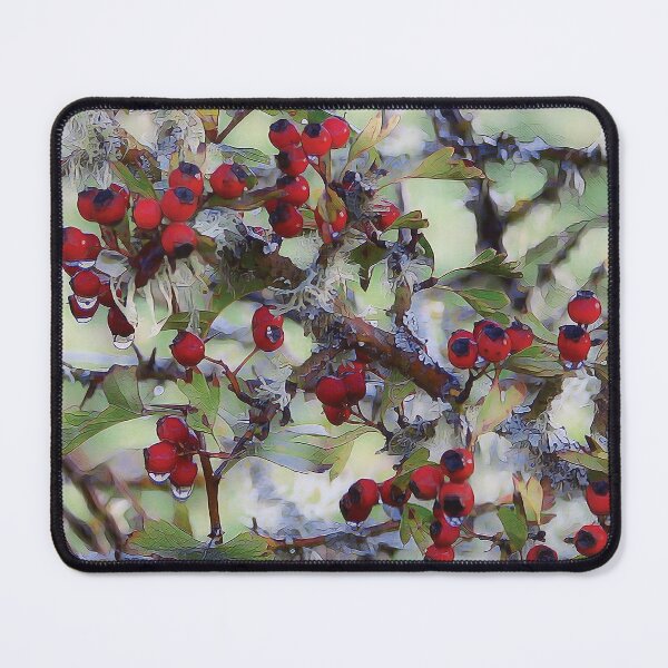 Item preview, Dew on the Hawthorn | Winter Red Hawthorn Berries designed and sold by arlutai.
