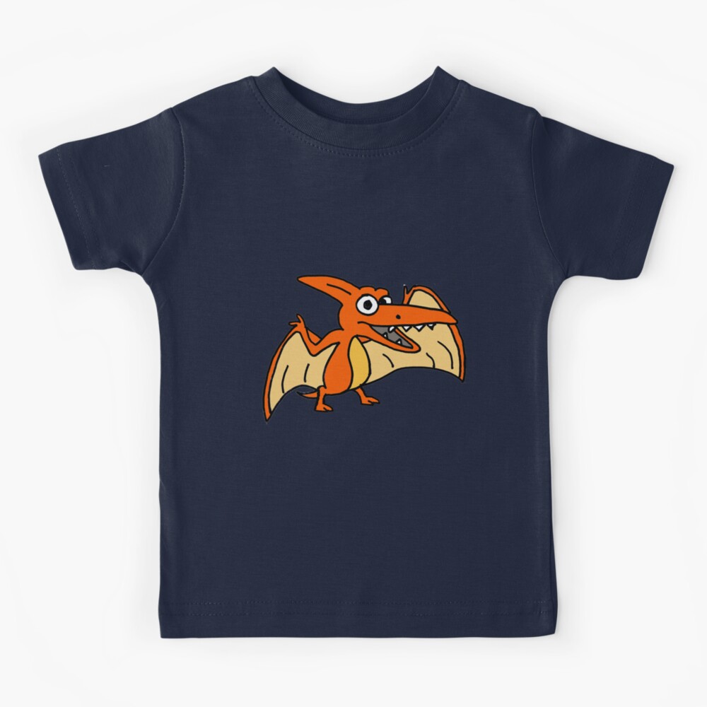 Orange Baby Pterodactyl Dinosaur Color Stroke PNG & SVG Design For T-Shirts