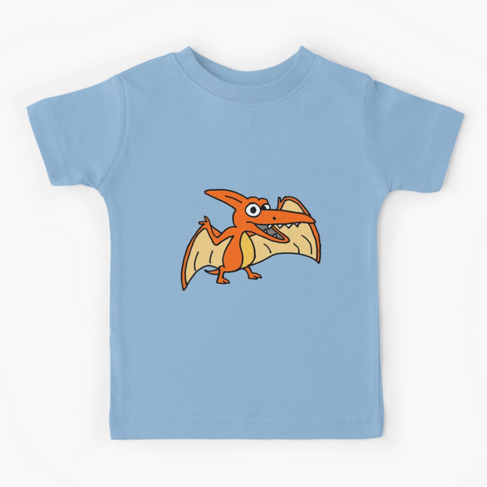 Orange Baby Pterodactyl Dinosaur Color Stroke PNG & SVG Design For T-Shirts