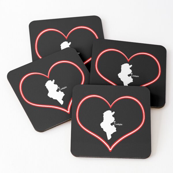 Item preview, Black heart map Tunisia designed and sold by Astralia.
