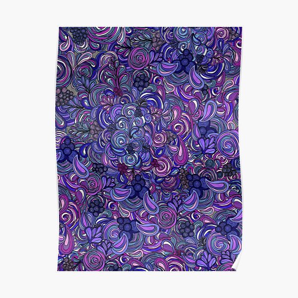 Purple n Pink Swirl Pattern Poster
