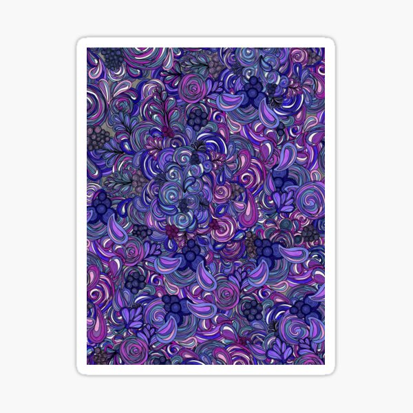 Purple n Pink Swirl Pattern Sticker