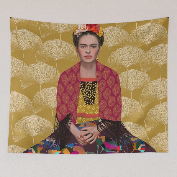 Item preview, Mexican painter with flowers in her hair designed and sold by CatsAndDots.