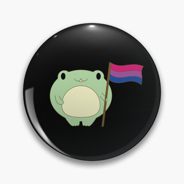 Item preview, Cute Frog Pride Froggy bi flag designed and sold by House Sparrow.