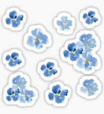 Kleine blaue Blumen ~ Aufkleber Sticker