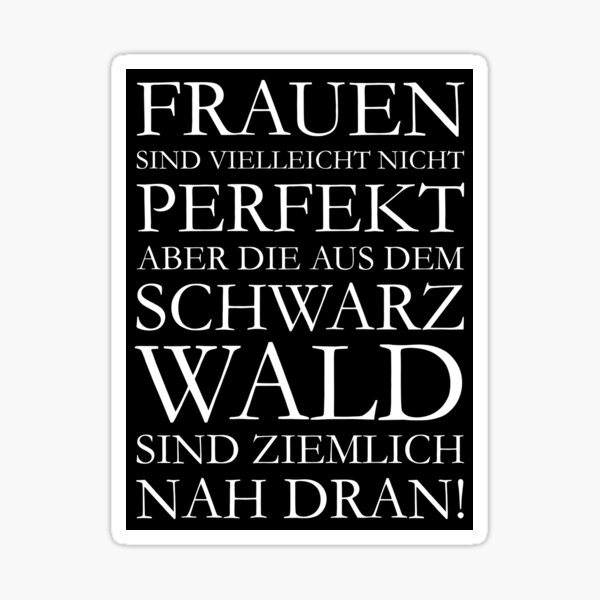 Frauen aus dem Schwarzwald (Weiß) Sticker