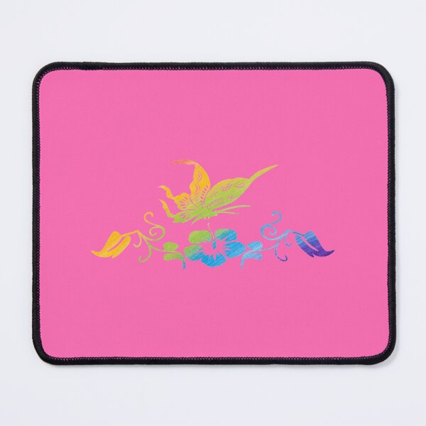 Item preview, Rainbow Butterfly Flying Over A Hibiscus Flower designed and sold by DaydreamerDzine.