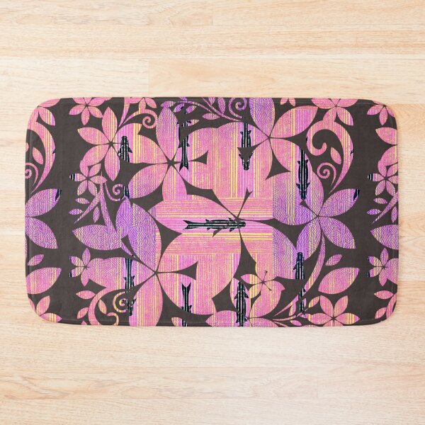 Item preview, Black Carp Fish in Floral Pattern designed and sold by RyanCaudell.