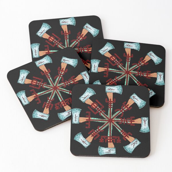 Item preview, Vegvisir and Axes with runes designed and sold by Faust-ART.