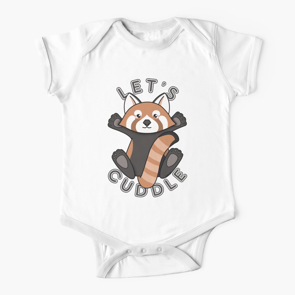 Lets cuddle a cute red panda Baby One-Piece