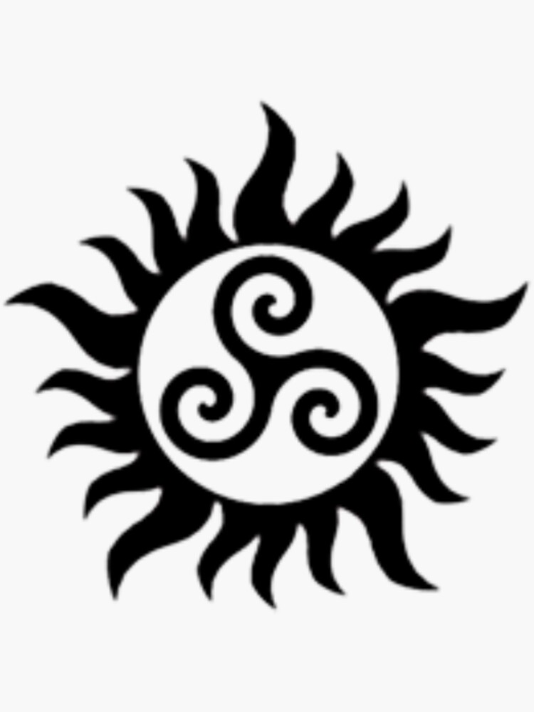 &quot;Teen Wolf Triskele (Dereks Tattoo)&quot; Sticker by rubyelizabeth Redbubble